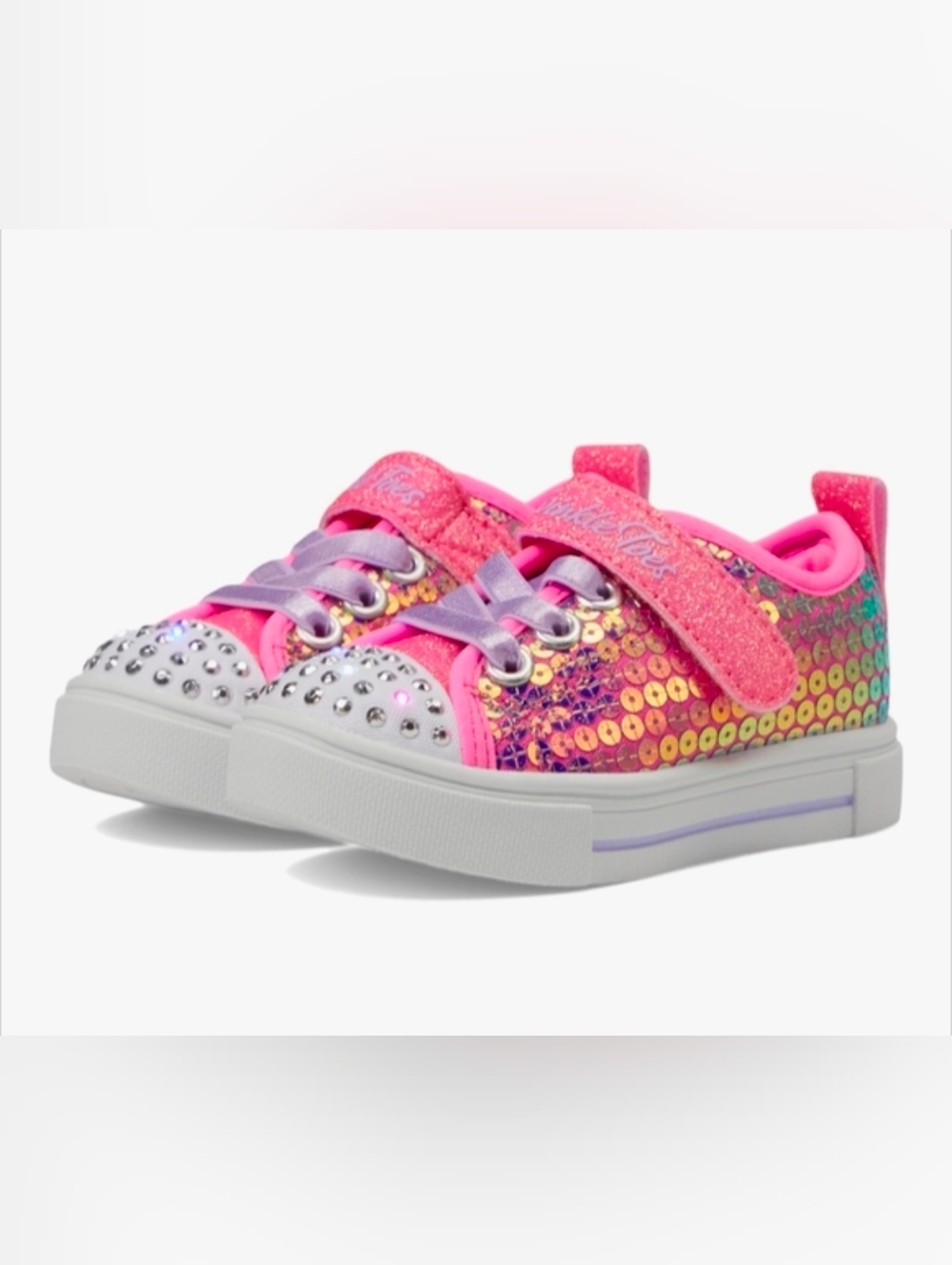 Size 5 Toddler SKECHERS Twinkle Toes Twinkle Sparks Ombre Flutter Shoes-NEW